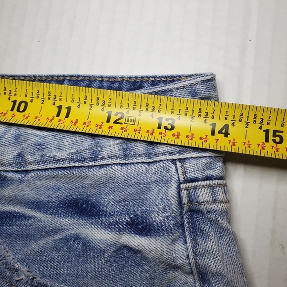 Pistola Women's Light Blue Denim Fringe Embroidered Plants  Shorts Sz 25 - Picture 7 of 7